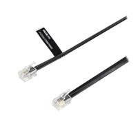 Valueline Telecom Cable RJ10 (4P4C) Male - RJ10 (4P4C) Male Flat 1.00 m Black [VLTP90101B10]