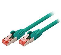 Valueline vlcp85221g05 0.5 m Cat6 S/FTP (S-STP) Green - Network cable (RJ-45, RJ-45, Male/Male, Gold, 10/100/1000Base-T (X), Cat6)