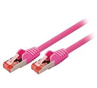 Valueline vlcp85221p025 0.25 m CAT6 S/FTP (S-STP) Pink networking cable - networking cables (RJ-45, RJ-45, Male/Male, Gold, 10/100/1000Base-T (X), Cat6)