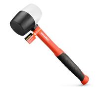 ValueMax 16 oz/ 450 g Rubber Mallet Hammer | Fibreglass Handle, Solid Rubber Head, Shock Absorption, Flooring DIY, Camping Use
