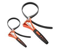 ValueMax 2-piece Oil Filter Strap Wrench Set, Adjustable Wrench with 460 mm and 630 mm, Rubber Wrench Max Tension 2000N for Plumbing, Jar Opener