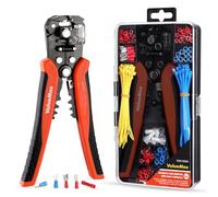 ValueMax Automatic Wire Stripper Crimper Set, 3-in-1 Stripper Cutter with 266PCS Terminals, Electrical Stripping Pliers AWG 24-10 (0.2-6.0 mm²) for Wire Stripping, Cutting, Crimping