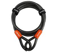 ValueMax Bike Lock Cable, 7FT/213CM x 12mm Bicycle Security Cable, PVC Coated with Double Loop Braided, for Padlocks, Disc Locks and U-Locks