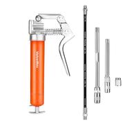 ValueMax Mini Grease Gun Kit, Pistol Grip 3500 PSI Grease Gun with 85 g Cartridge Grease, with Flexible Hose, Metal Pipes, Couplers and Nozzles