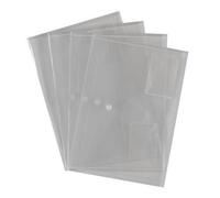 Valuex Popper Wallet Polypropylene A4 Clear (Pack 5)
