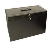 Valuex Cathedral Metal Suspension File Box Foolscap Black