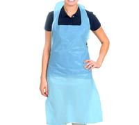 Valuex Disposable Aprons 16 Micron Blue Flat (Pack 200) - Daf200bu