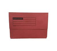 Valuex ValueX Document Wallet Manilla Foolscap Half Flap 250gsm Red (Pack 50)