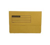 Valuex ValueX Document Wallet Manilla Foolscap Half Flap 250gsm Yellow (Pack 50)