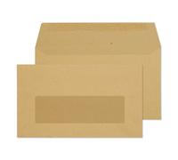 ValueX Everyday Envelopes Manilla Wallet Centre Window Gummed 70gsm 89