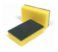 ValueX Foamback Sponge Scourer Green/Yellow (Pack 10) - 705004
