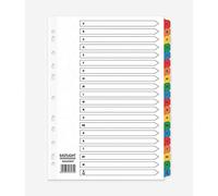 Valuex ValueX Index A-Z A4 Card White with Coloured Mylar Tabs