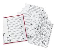 Valuex ValueX Index A4 1-50 Multipunched Reinforced Mylar Clear Tabs White 05501