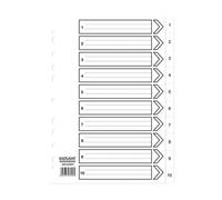 Valuex ValueX Index 1-10 A4 120 Micron Polypropylene White