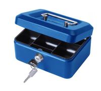 Valuex Metal Cash Box 150Mm 6 " Key Lock Blue