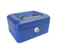 Valuex Metal Cash Box 150Mm 6 " Key Lock Blue