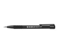 Value Retractable Ball Pen Soft Grip 0.7mm Black (PK12)