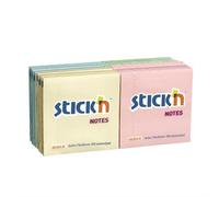 Valuex Stickn Sticky Notes 76X76mm 100 Sheets Pastel Colours (Pack 12) 21328