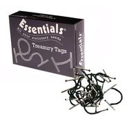 Whitecroft Essentials 27151/10 25 mm Metal Ended Treasury Tags - Green (Pack of 100)
