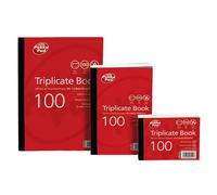 ValueX 105x130mm Triplicate Book Carbonless Ruled 1-100 Taped Cloth Binding 100 Sets (Pack 5) - 6904-FRM
