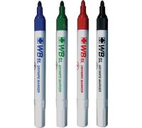 Valuex Whiteboard Marker Bullet Tip 2mm Line Assorted Colours (Pack 4)