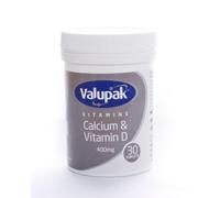 Valupak Calcium & Vitamin D 400mg 30 Tablets X 3