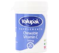 Valupak Chewable Vitamin C 500mg 30 Tablets