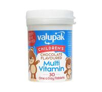 Valupak Children's Chocolate Flavoured Multi Vitamin Tablets 30s