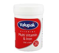 Valupak Multi Vitamin & Iron One A Day 50 Tablets