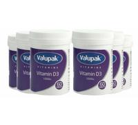 Valupak Vitamin D3 1000iu 60 Tabs Treats Deficiency Healthy Bones Teeth Immune