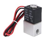 Valve 12V 24V 110V 220V 1/4" 1/8" 2 Way Solenoid Valve Normally Closed N/C Direct-Acting Pneumatic Valves for Water Air Gas Hot(240v,0.25 Inch)