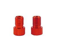 Valve Adapter Presta To Schrader Aluminium Bike Valve Adaptor For Bike 2Pcs Red Creative and Popular