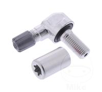Valve Angled Aluminium Schrader 5077M 8.5mm Silver