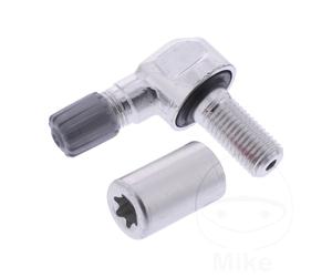 Valve Angled Aluminium Schrader 5077M 8.5mm Silver