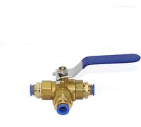Valve,Ball Valve, 1pcs Hose Barb Full Port Air Pneumatic Fitting Three Way Brass Ball Valve,4mm 6mm 8mm 10mm 12mm 14mm 16mm Quick Connector (Color : 4mm OD, Size : T-Port) (Color : 10mm Od, Size : T