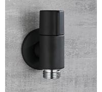 Valve Black 1/2 Shut Off Water line Angle Square Brass Wall-Mounted Bathroom Kitchen Connection Angle Stop toto,Black A(Black B)