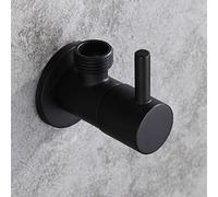Valve Black 1/2 Shut Off Water line Angle Square Brass Wall-Mounted Bathroom Kitchen Connection Angle Stop toto,Black A(Black D)