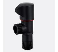 valve black angle stop 1/2 inch x Angle brass wall-mounted shut off water line bathroom kitchen connection,Black A(Black B)