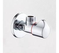 Valve Black Angle Stop 1/2 inch x Valve Brass G1/2 Sink Shut Off Wall-Mounted Bathroom Kitchen Connection,Black B(Chrome B)