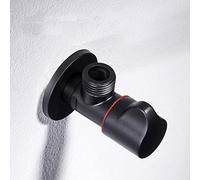 Valve Black Valve Brass G1/2 inch Water 1/2 Wall-Mounted Bathroom Kitchen Connection Angle Stop Shut Off toto,Black B(Black B)