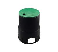 Valve Box Cover, 6 Inch Round Sprinkler System Irrigation Garden Lawn Underground Valve Box Cover Plastic Sprinkler Watering Valve Cover Circular Valve Box (Black,Green)