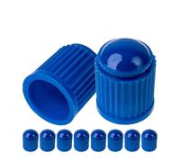 Valve caps made of hard plastic, 10 pieces, in blue, for car tyres with Schrader valve, O-seal, car protective caps, car tyre valve cover, car air valve cap, car valve caps, valve protection