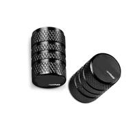 Valve core caps Aluminum Motorcycle Accessories Wheel Tire Valve Stem Caps Covers For H-ONDA Goldwing Gold Wing 1800 GL1800 GL1200 GL1000 GL1500 1000 1200(Black- Silver)