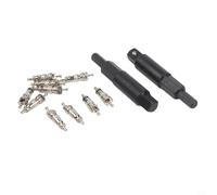 Valve Core Removal Tool Set Having Dual-size 1/4 5 over 16 For Hvac Service Wrench 10pcs Brass Valve Cores Leak-proof O-For ring Seal for R410a/r22/r12 Refrigeration Systems