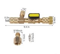 Valve Core Remover Wrench for HVAC R32 R410A A/C Repair Tools with Dual Size 1/4 and 5/16 Inch Compatible with R22 R134A Car Air Conditioning Systems(B)
