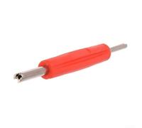 Valve Core Tool Double Head for Car AC and Tyres 45# Carbon Steel Valve Core Remover Tool Car Air Conditioning Valve Core Tool R134a Compatible 12.5 cm Valve Key Set for