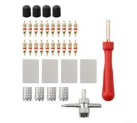 Valve Core Wrench Tool for Automotive and Motorcycle Tire Maintenance Including Air Release and Core Swap