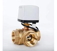 Valve DN15 DN20 DN25 DN50 3 Ways Waterproof Motorized Ball 3-Wire 2 Control Brass Electric Big Torque Metal Motor