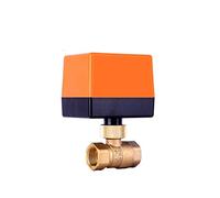 Valve DN15/DN20/DN25 Electric Motorized Thread Ball Brass AC 220V 2 Way 3-Wire 1.6Mpa with Actuator for Water Gas Oil(12vdc,1 Inch)