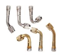 Valve Extenders 6 Pack, Universal Tyre Valve Extension Adaptor, Schrader Valve Extensions 45/90/135 Degree Angled Pump Adapter Bike Tyre Inflator Adaptor for Car Motorcycle Bike Truck RV's Scooter